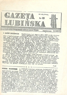 Gazeta Lubińska nr 18, luty `88