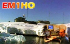 Karta QSL EM1HO : Antarktyda : Ukraińska baza Vernadskij : IOTA AN-006