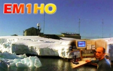 Karta QSL EM1HO : Antarktyda : Ukraińska baza Vernadskij : IOTA AN-006