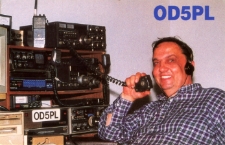 Karta QSL OD5PL : Liban