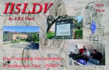 Karta QSL II5LDV : Rocznica urodzin L. da Vinci : Włochy