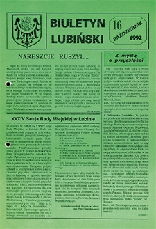 Biuletyn Lubiński nr 16, październik `92