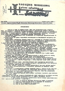 Zagłębie Miedziowe : Pismo Członk&oacute;w NSZZ &bdquo;Solidarność&rdquo; nr 150/9, październik `88
