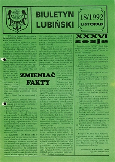 Biuletyn Lubiński nr 18, listopad `92