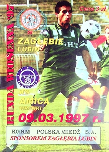 Runda wiosenna '97 : 9 marca, Zagłębie Lubin – KS Amica Wronki