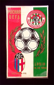 Puchar UEFA : MKS Zagłębie Lubin – Bologna FC 19.09.1990