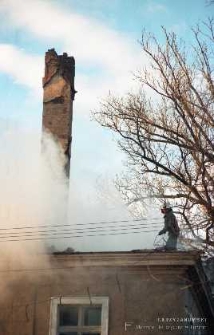 Jastrzębnik : pożar zabytkowego dworu