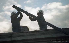 Jastrzębnik : pożar zabytkowego dworu