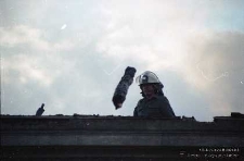 Jastrzębnik : pożar zabytkowego dworu