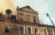 Jastrzębnik : pożar zabytkowego dworu