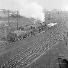 Stacja Miłkowice : parowóz Ty2-60 podczas prac przetokowych