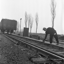 Stacja Miłkowice : prace przy przetaczaniu wagonów
