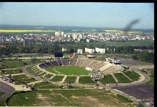 Stadion Zagłębia Lubin widziany z lotu ptaka