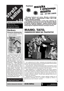 Strefa Kultury nr 38, sierpień 2009