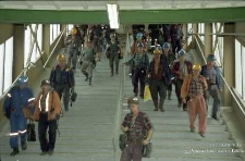 Zakłady Górnicze „Rudna” : górnicy wychodzący z pracy