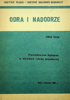 Odra i Nadodrze : kwiecień 1983. Przedsiębiorstwa żeglugowe w warunkach reformy gospodarczej