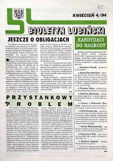 Biuletyn Lubiński nr 4, kwiecień `94