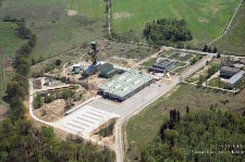 Zakłady G&oacute;rnicze &bdquo;Rudna&rdquo; : szyb R-IX widziany z lotu ptaka