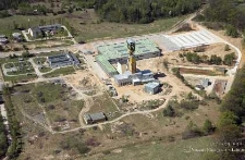 Zakłady G&oacute;rnicze &bdquo;Rudna&rdquo; : szyb R-IX widziany z lotu ptaka