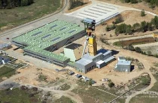 Zakłady G&oacute;rnicze &bdquo;Rudna&rdquo; : szyb R-IX widziany z lotu ptaka