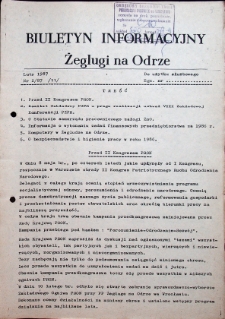 Biuletyn Informacyjny Żeglugi na Odrze nr 2/87 (11)