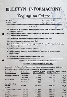 Biuletyn Informacyjny Żeglugi na Odrze nr 5/87 (14)