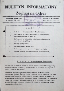 Biuletyn Informacyjny Żeglugi na Odrze nr 3-4/88 (22-23)