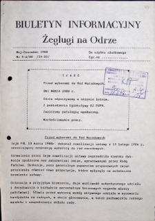 Biuletyn Informacyjny Żeglugi na Odrze nr 5-6/88 (24-25)