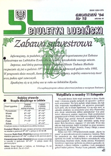 Biuletyn Lubiński nr 15 (47), grudzień `94