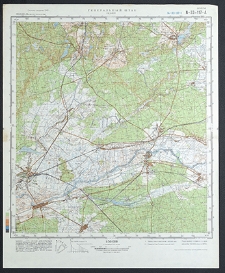 Mapa topograficzna : N-33-117-A : Krzyż