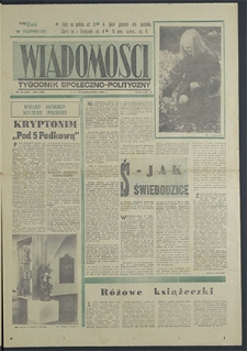 Wiadomości : Tygodnik Zagłębia Miedziowego nr 40 (497), październik `66