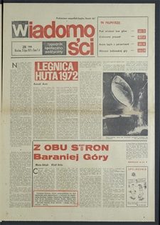 Wiadomości : Tygodnik Zagłębia Miedziowego nr 28 (798), lipiec `72