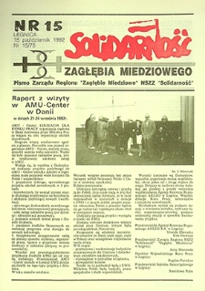 Solidarność Zagłębia Miedziowego nr 15/75, październik `92