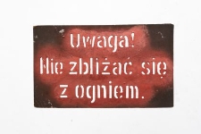 Szablon kolejowy : Uwaga! Nie zbliżać się z ogniem