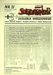 Solidarność Zagłębia Miedziowego nr 21/101, grudzień `93
