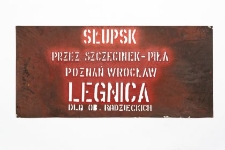 Szablon kolejowy : Słupsk przez Szczecinek–Piła–Poznań–Wrocław Legnica ; dla ob. radzieckich