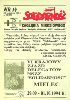 Solidarność Zagłębia Miedziowego nr 14/114, wrzesień `94
