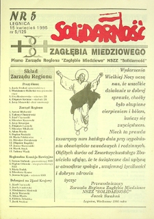 Solidarność Zagłębia Miedziowego nr 5/125, kwiecień `95