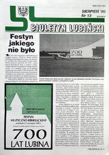 Biuletyn Lubiński nr 13 (62), sierpień `95