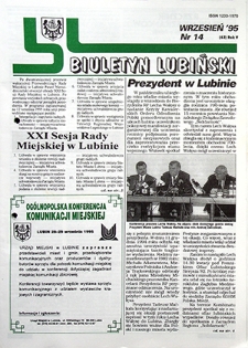 Biuletyn Lubiński nr 14 (63), wrzesień `95