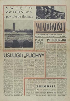 Wiadomości : Tygodnik Zagłębia Miedziowego nr 20 (424), maj `65