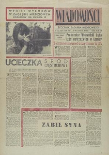 Wiadomości : Tygodnik Zagłębia Miedziowego nr 23 (427), czerwiec `65