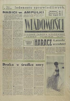 Wiadomości : Tygodnik Zagłębia Miedziowego nr 32 (436), sierpień `65