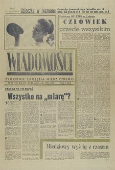 Wiadomości : Tygodnik Zagłębia Miedziowego nr 43 (447), październik `65