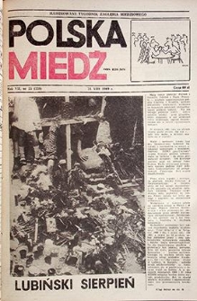 Polska Miedź nr 35 (338), sierpień `89