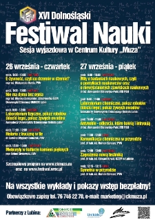 XVI Dolnośląski Festiwal Nauki 2013 : sesja wyjazdowa w Centrum Kultury „Muza”