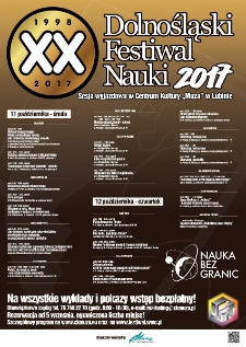 XX Dolnośląski Festiwal Nauki 2017 : sesja wyjazdowa w Centrum Kultury „Muza”
