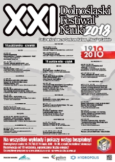 XXI Dolnośląski Festiwal Nauki 2018 : sesja wyjazdowa w Centrum Kultury „Muza”