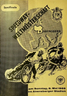 1966 maj 8, Abensberg : Półfinał Kontynentalny Indywidualnych Mistrzostw Świata na żużlu