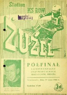 1966 maj 22, Rybnik : Półfinał Kontynentalny Indywidualnych Mistrzostw Świata na żużlu